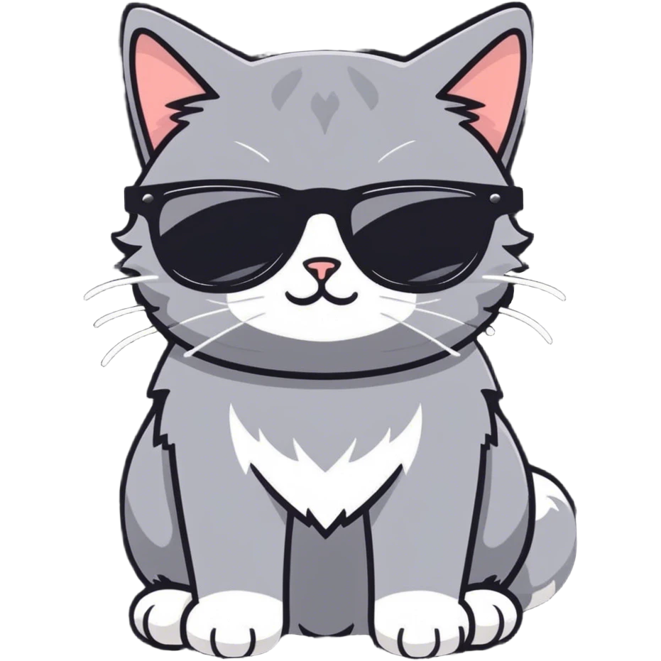 Cat with sunglasses emoji
