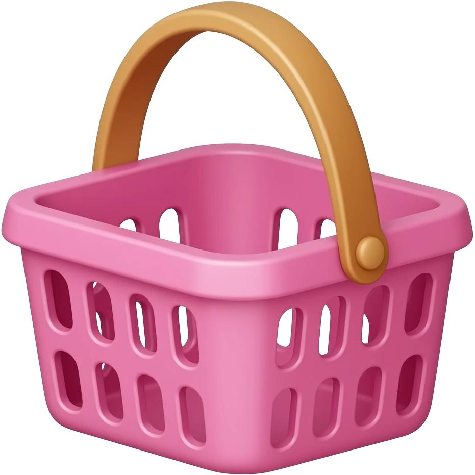 empty pink basket emoji