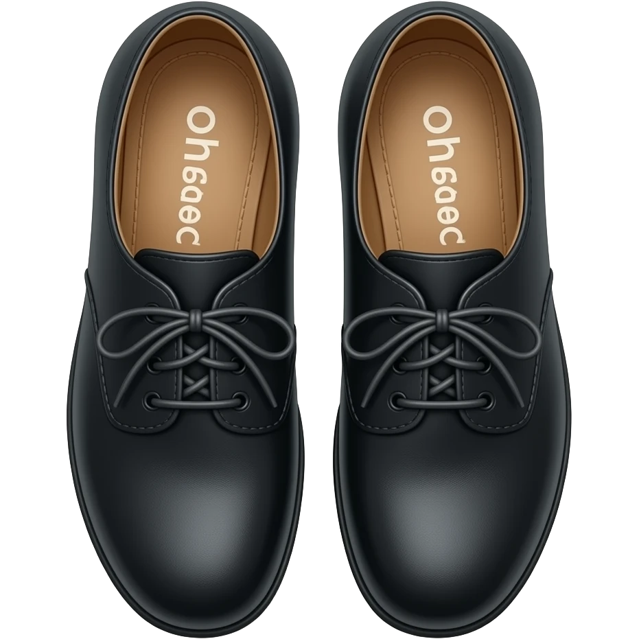 A pair of black Lace up tap shoes with no heels emoji