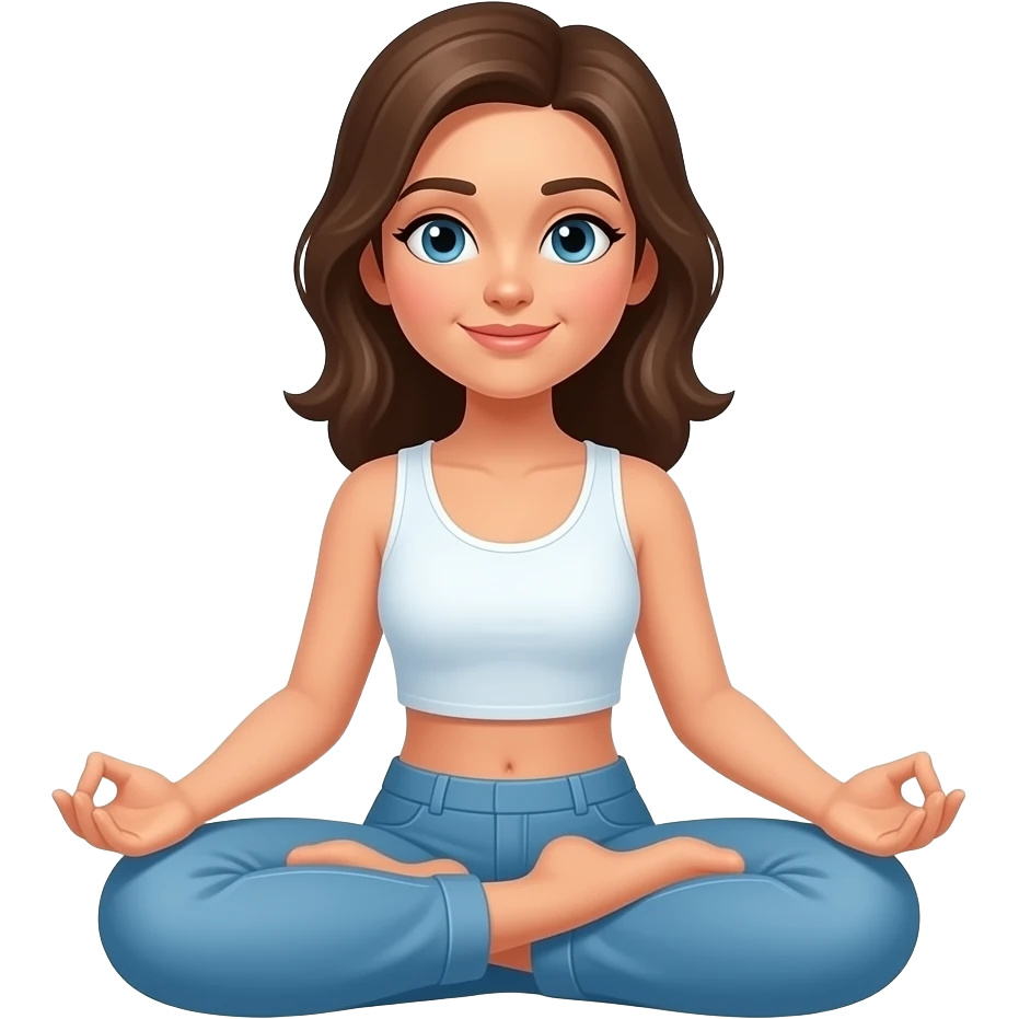 Женщина медитирует emoji