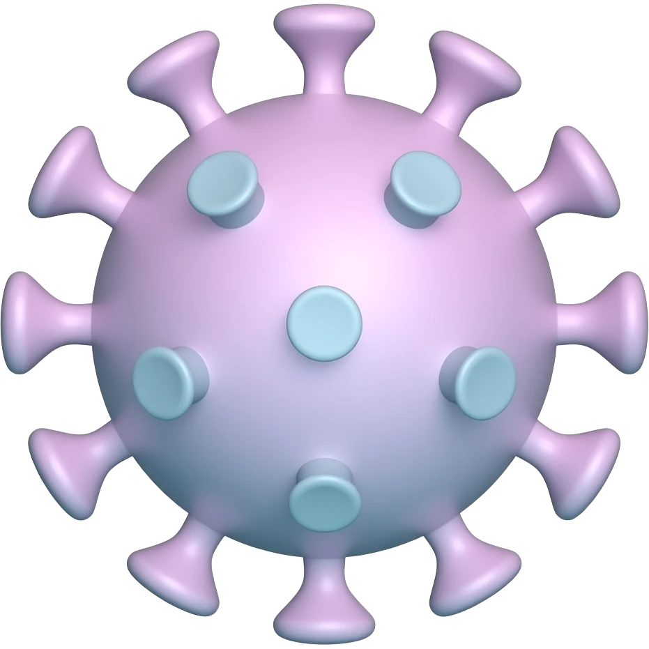VIRUS PASTEL PINK AND BABY BLUE COLOR emoji