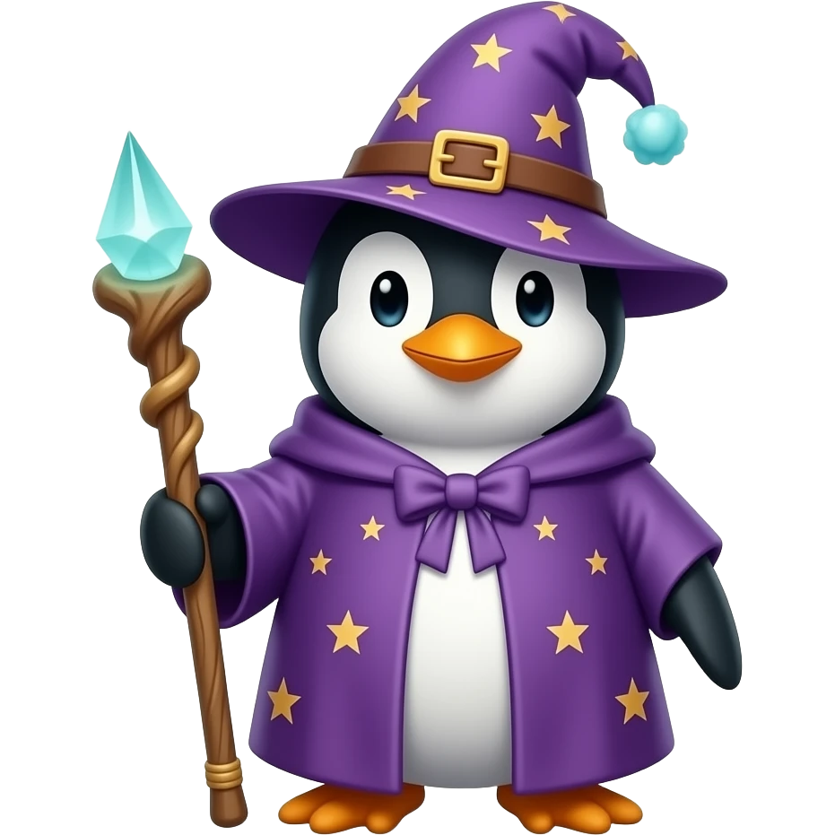Penguin Wizard emoji