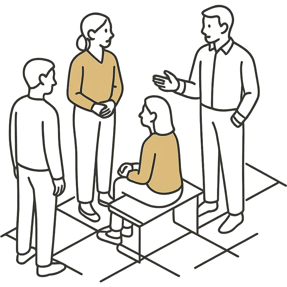 Люди. Линейный минималистичный рисунок без текста  emoji