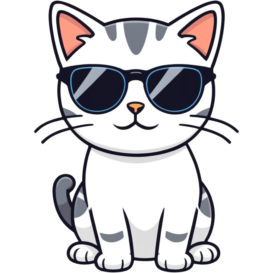 Cat with sunglasses emoji