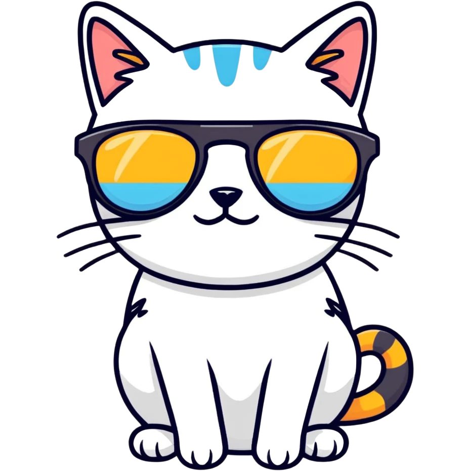 Cat with sunglasses emoji