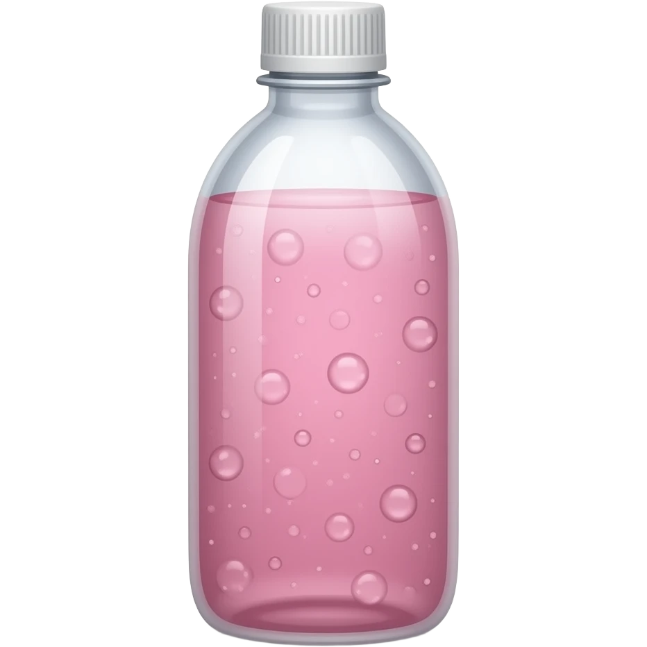 Refreching ice cold water bottle pink emoji