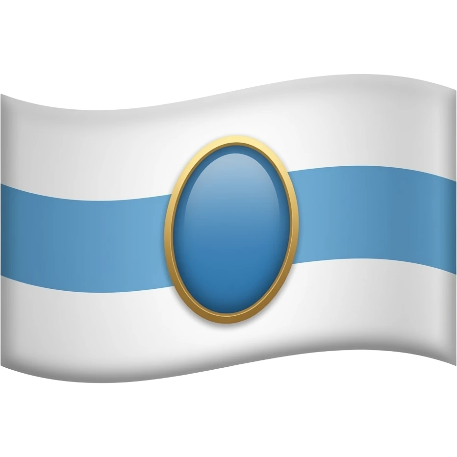 Flag with oval emoji