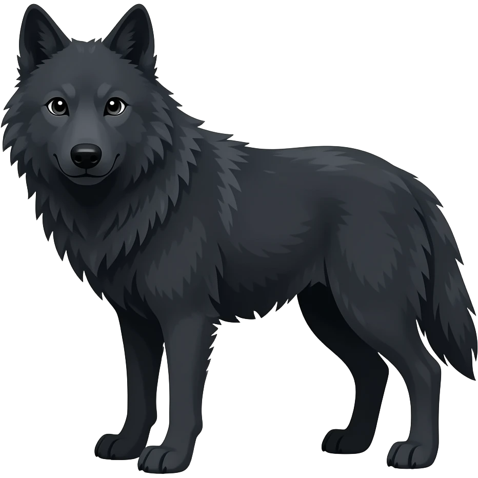 Lobo preto emoji
