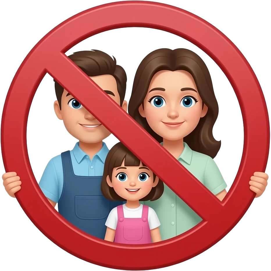 ingreso prohibido familia emoji
