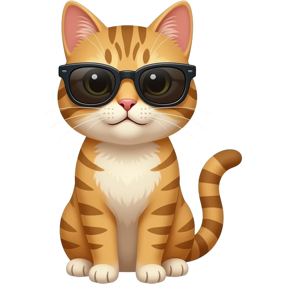 Cat wearing sunglasses emoji