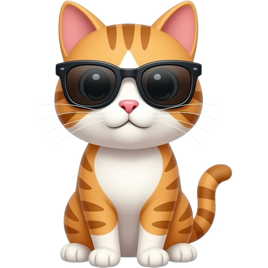 Cat wearing sunglasses emoji