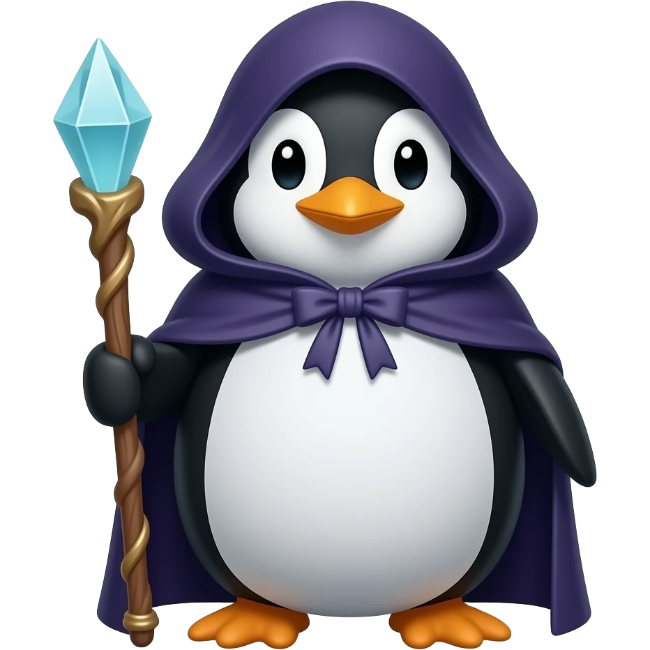 Penguin Wizard emoji