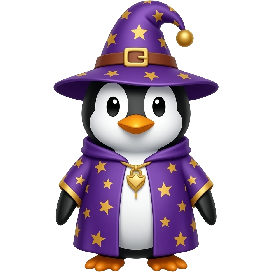 Penguin Wizard emoji