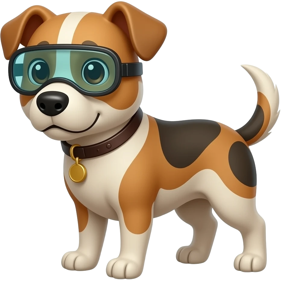hacker dog front view emoji