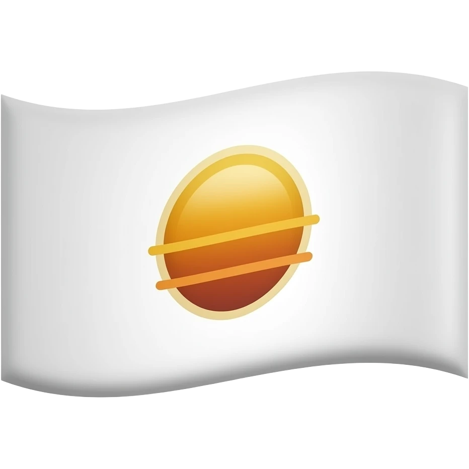 White flag with horizontal ovoid on it emoji