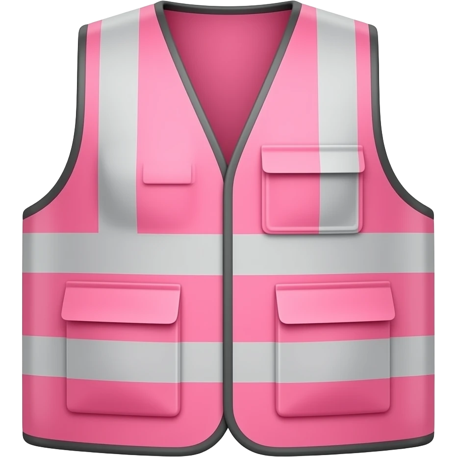 pink safety vest cute emoji