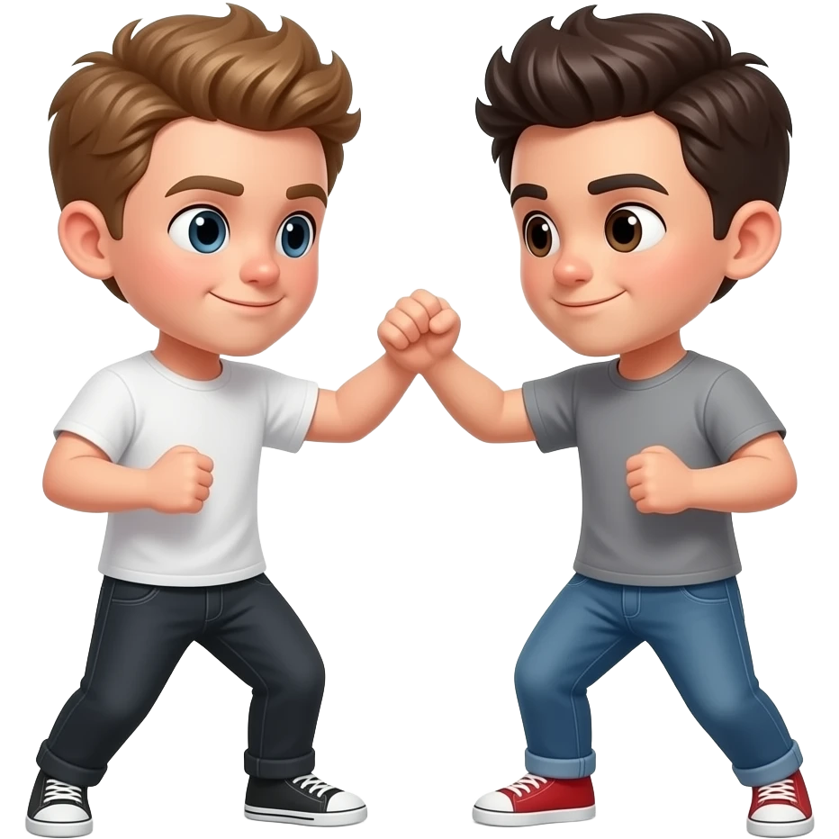 Two cute twinks forbicating emoji