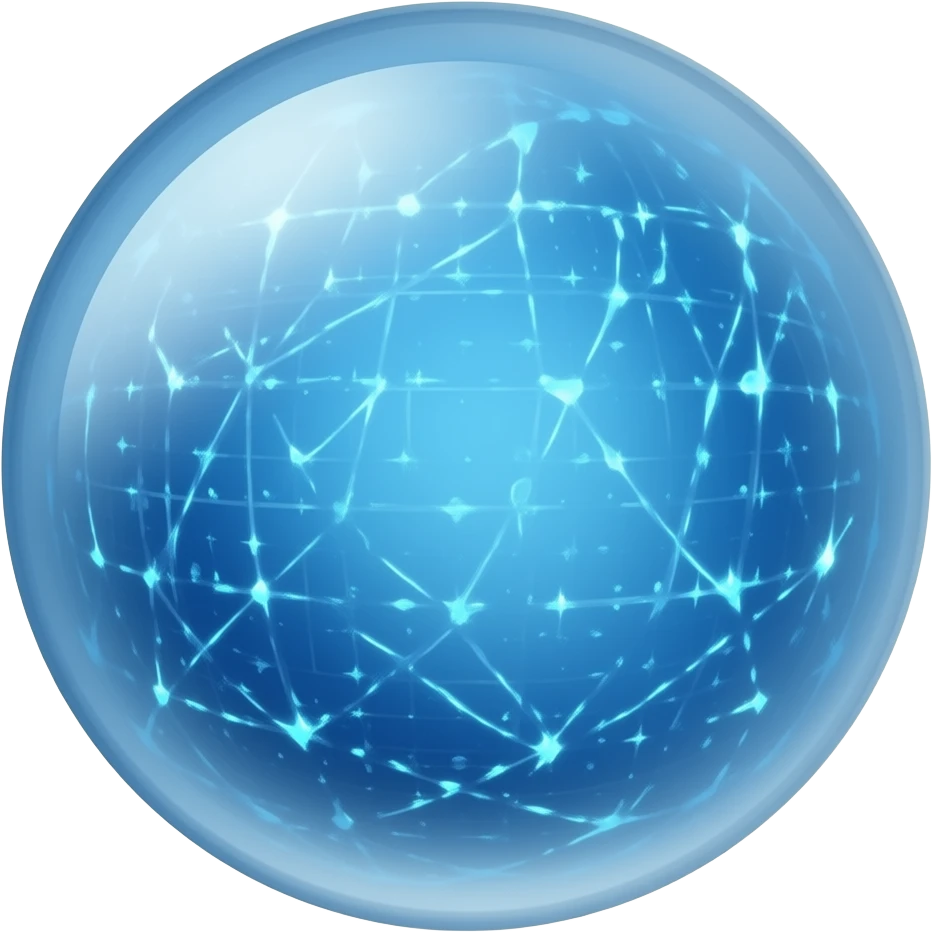 magic spell sphere barrier blue emoji