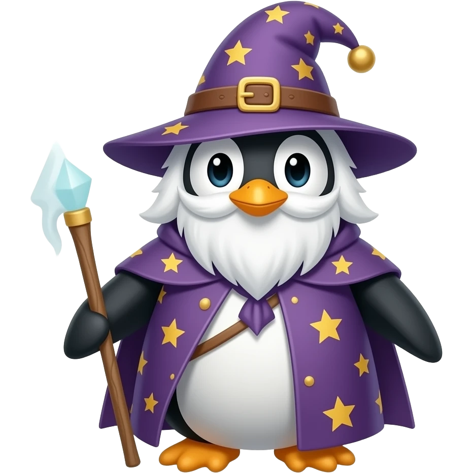 Penguin Wizard emoji