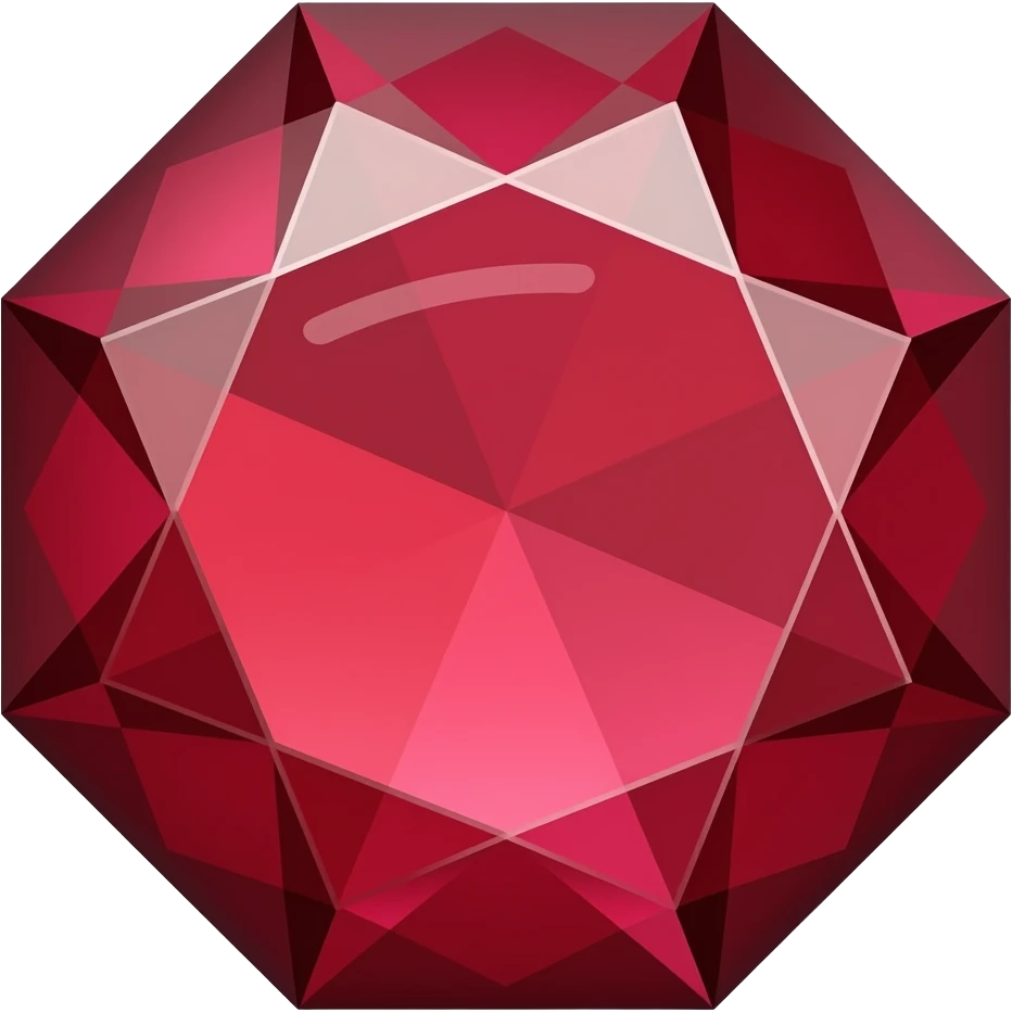 blood red gemstone emoji