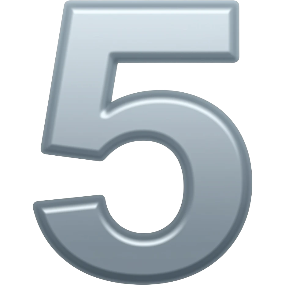 number 5 emoji