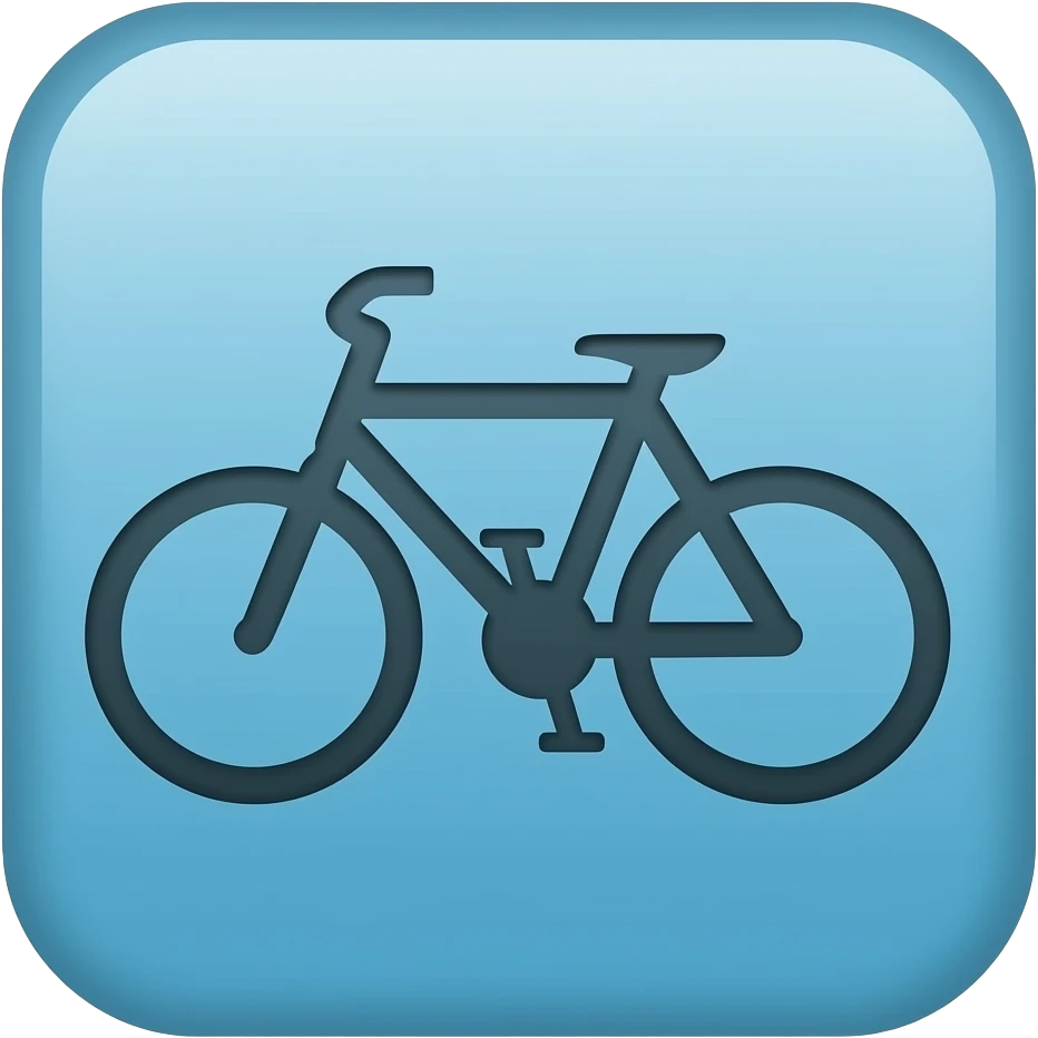 The cycle is a symbol in a square emoji
