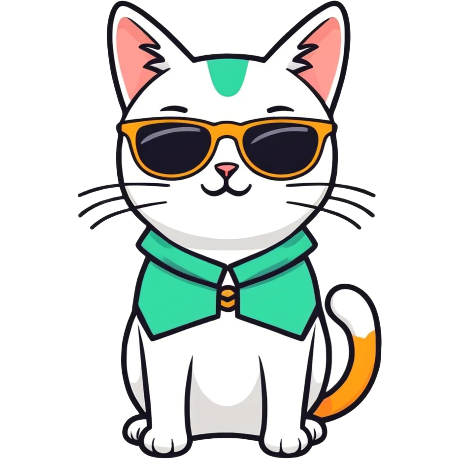 Cat with sunglasses emoji