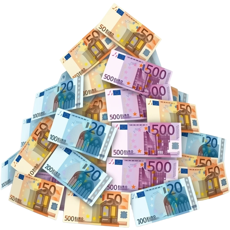 big pile of euros emoji