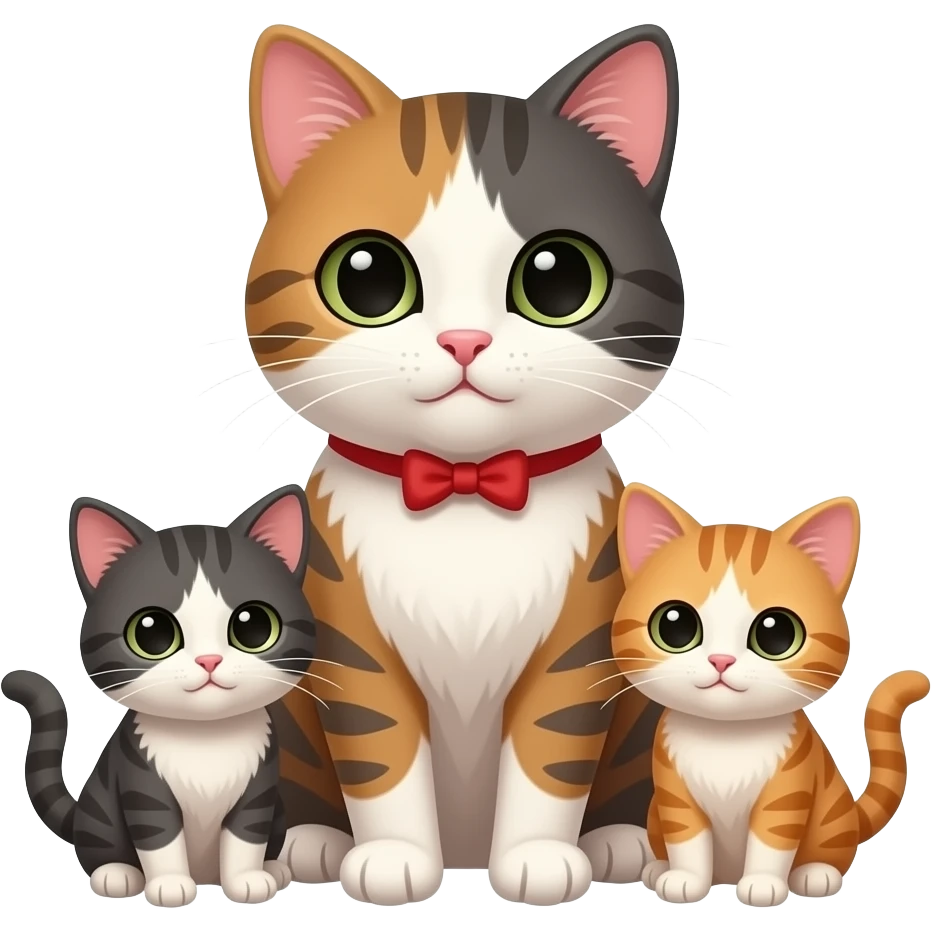 Cat with kittens emoji