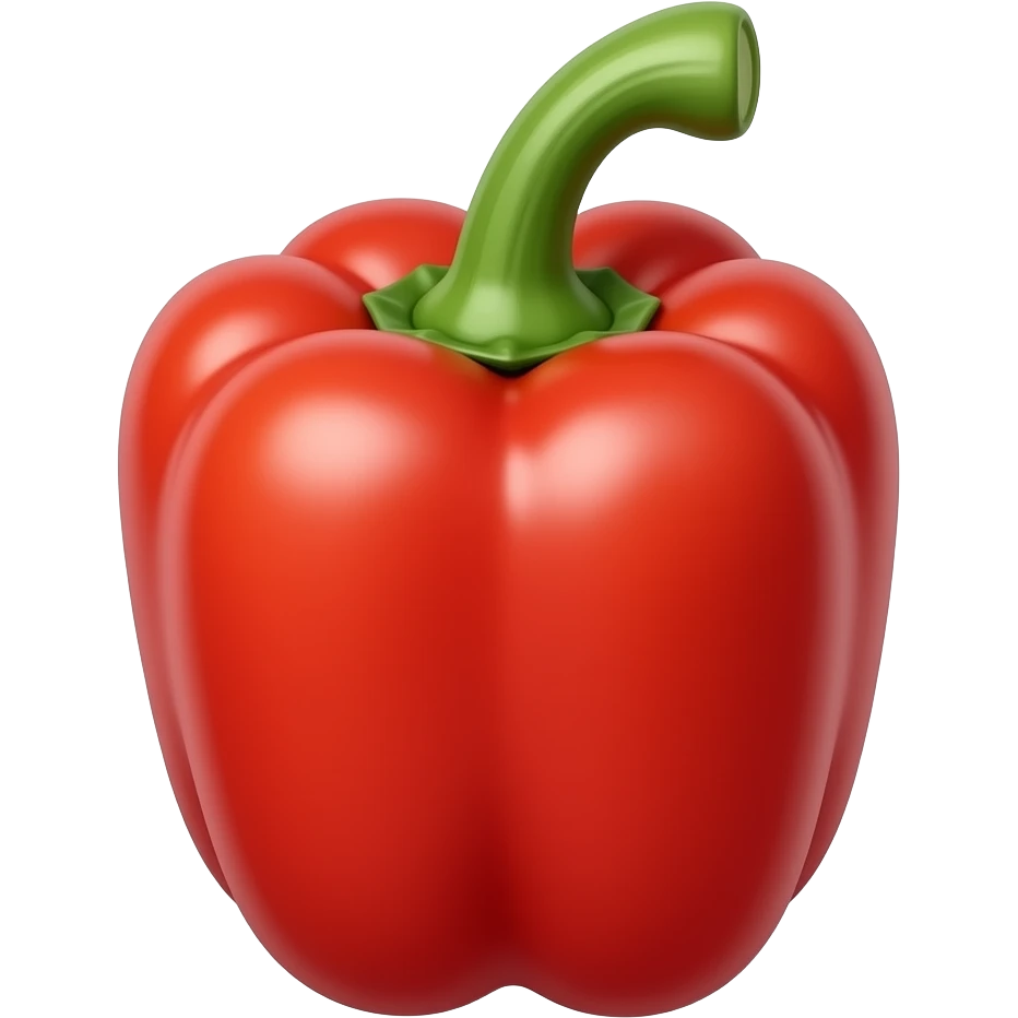 Realistic Red bell pepper emoji