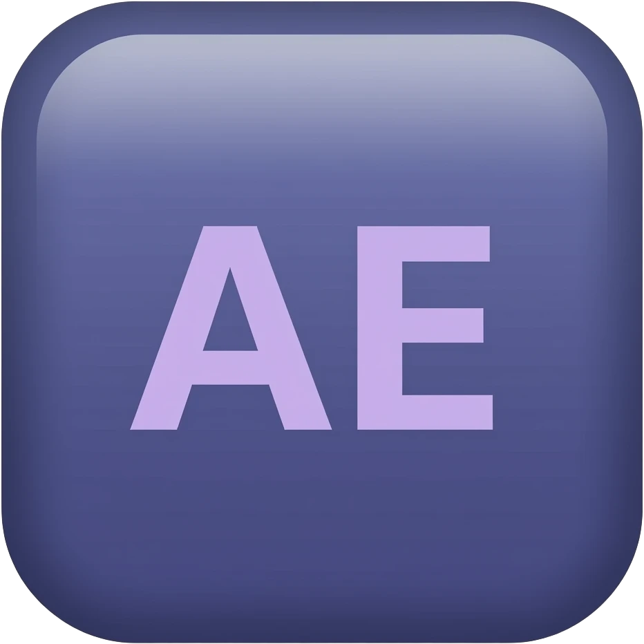 Light Purple Ae texts with dark purple blue background emoji