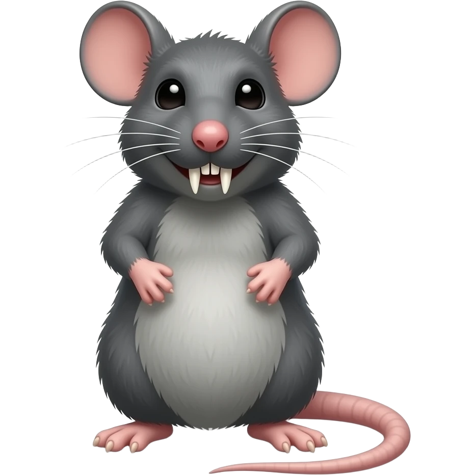 rat with  long  very long buck theeth emoji