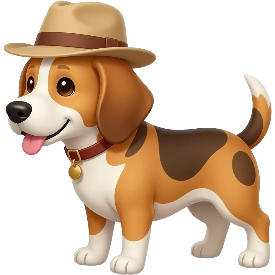 de un perro con gorro emoji