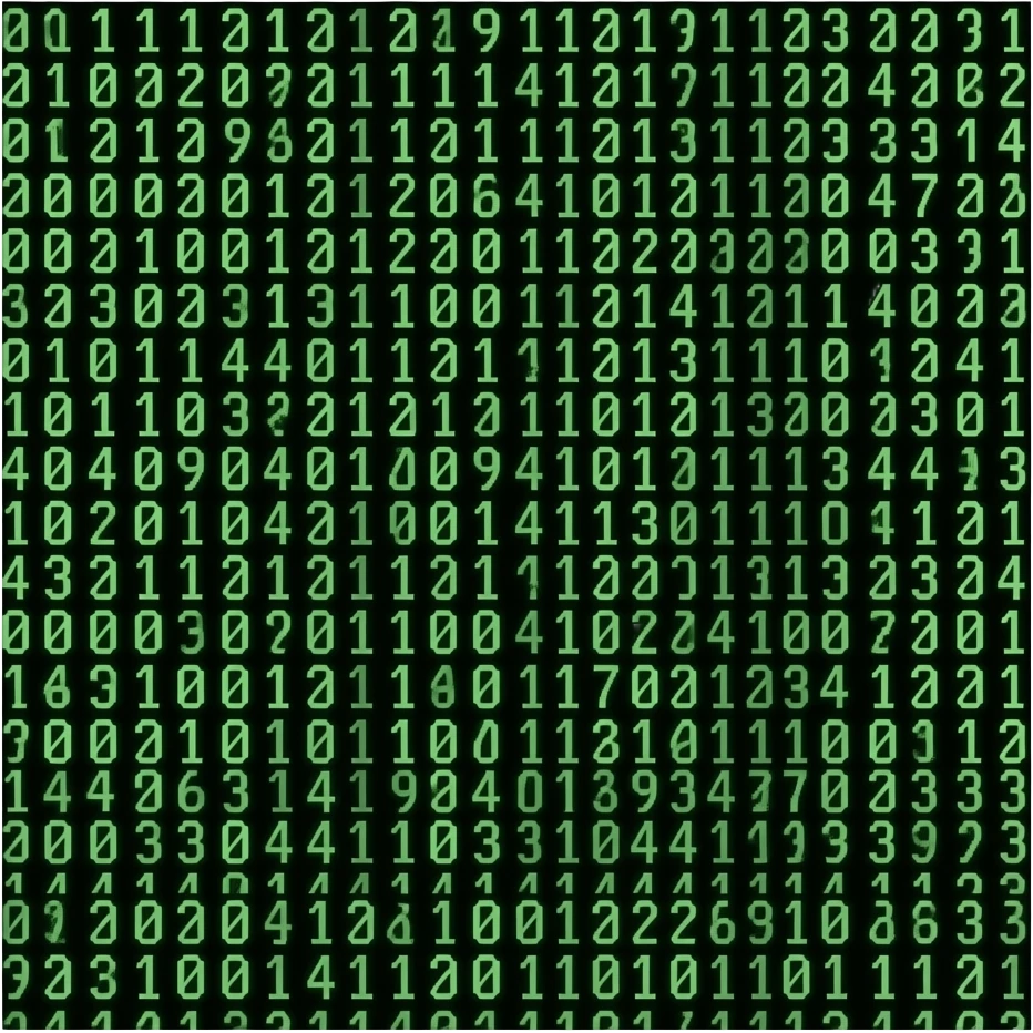 digital rain matrix minimal emoji