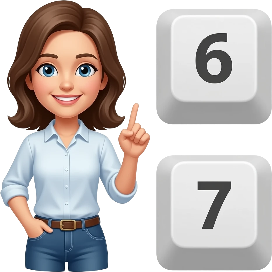💁🏻‍♀6⃣7⃣ emoji