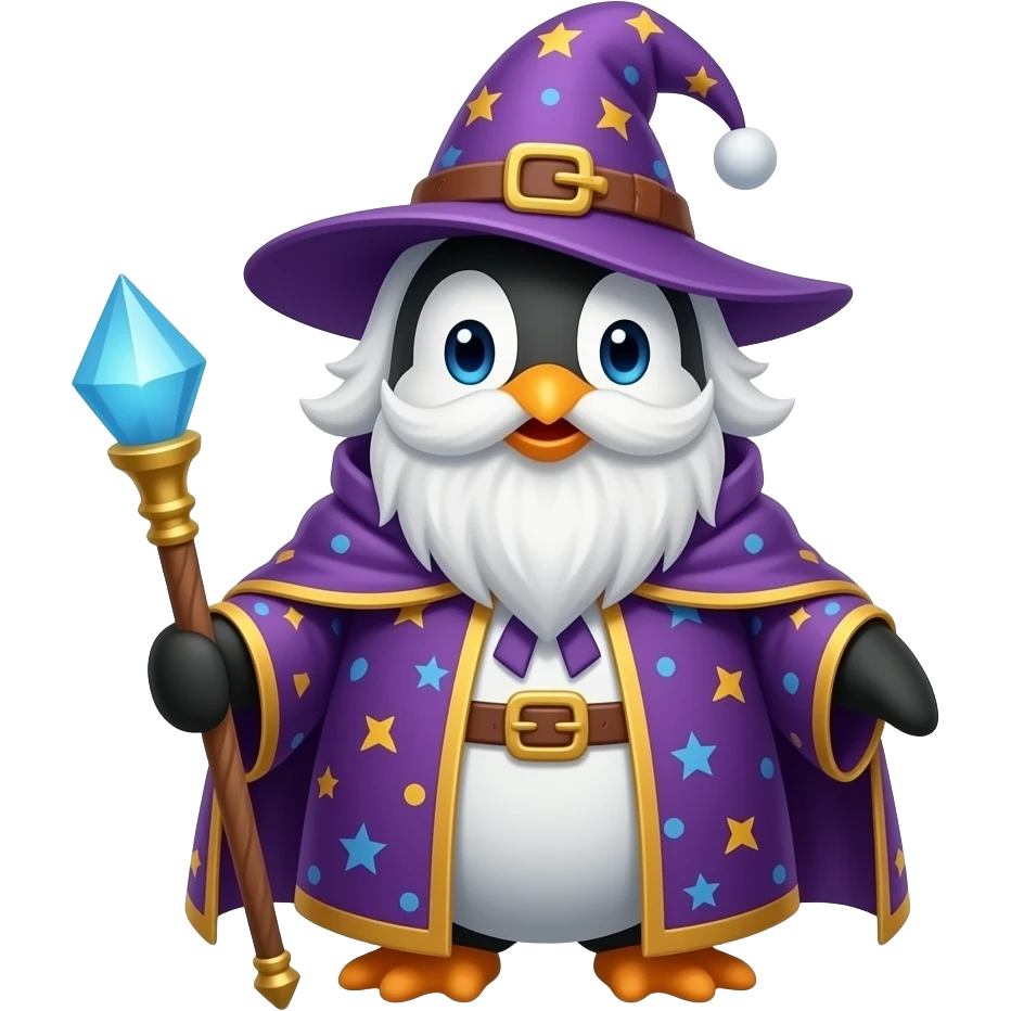 Penguin Wizard emoji