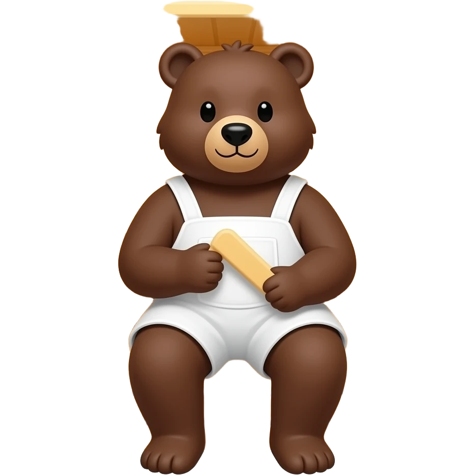 Bear in a sauna emoji