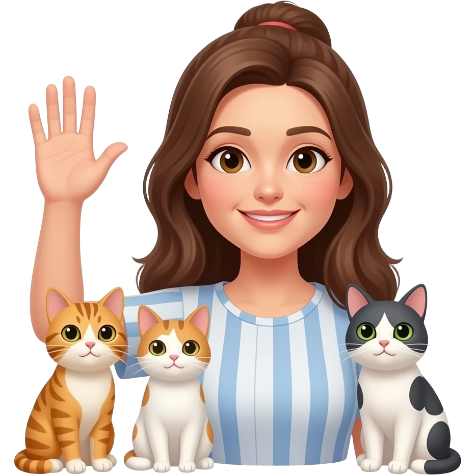 🐈🐈🐈🙋‍♀️🐈 emoji
