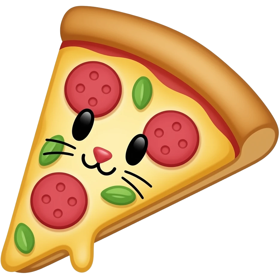 pizza slice cat head emoji