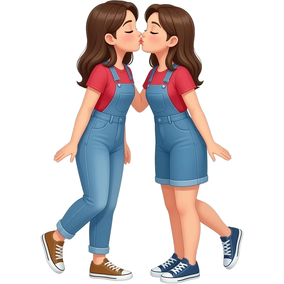 Pocałunek kobiet w słneczny dzień emoji