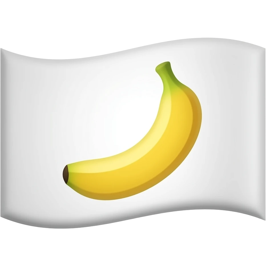 A white flag with a banana logo emoji