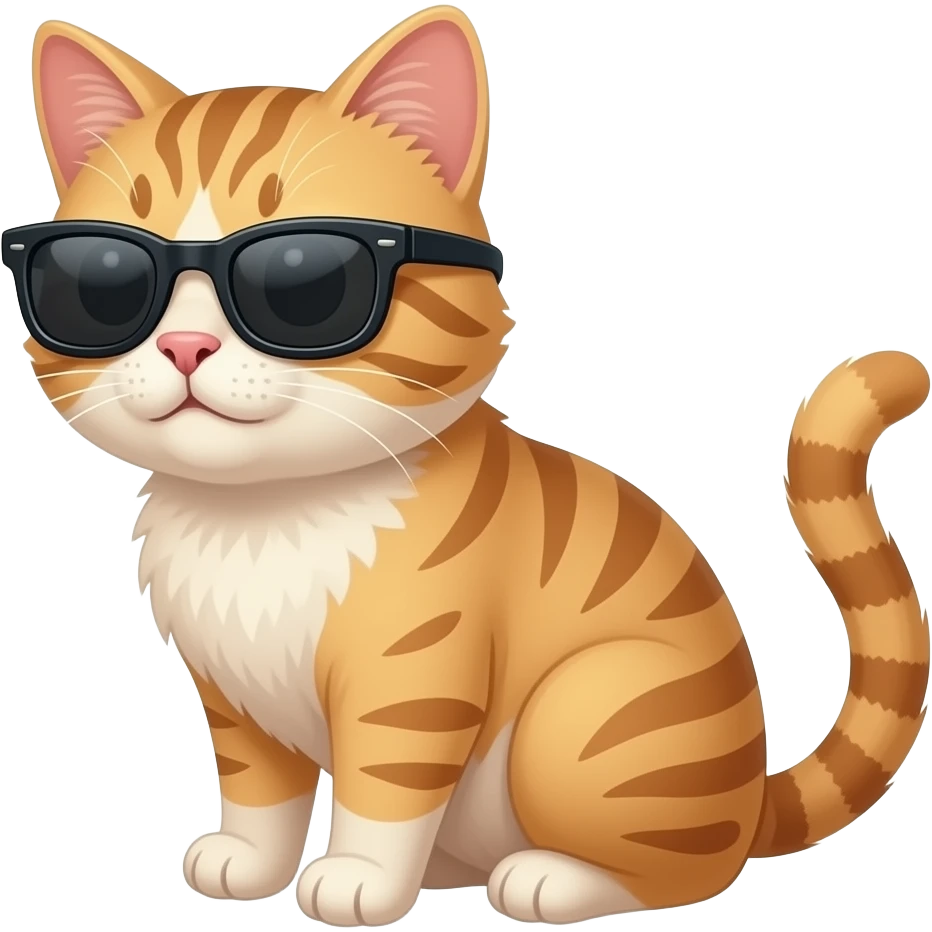 Cat wearing sunglasses emoji