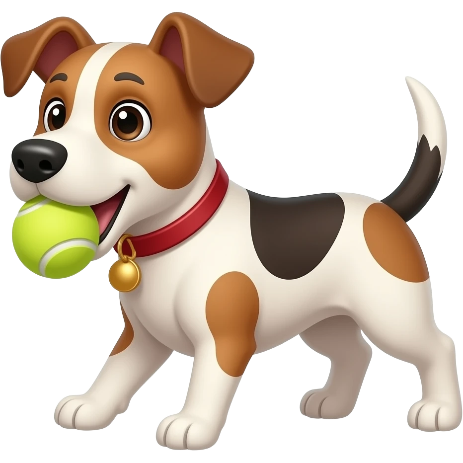 Dog Playing with Tennis Ball emoji