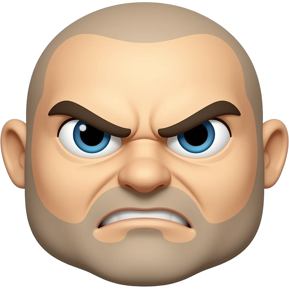 Angry face emoji