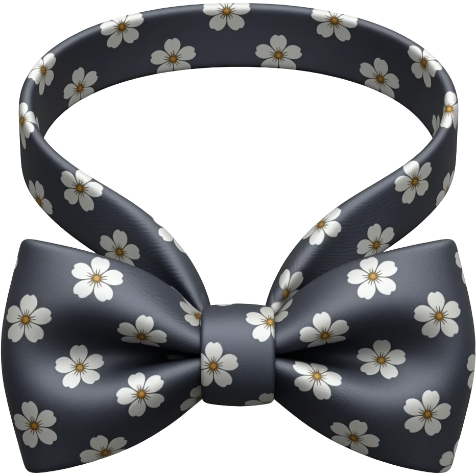 flower pattern bowtie with neck emoji