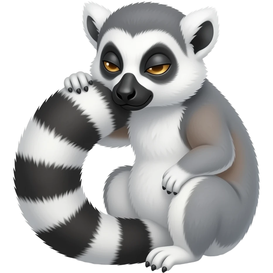 lemur slacking off emoji