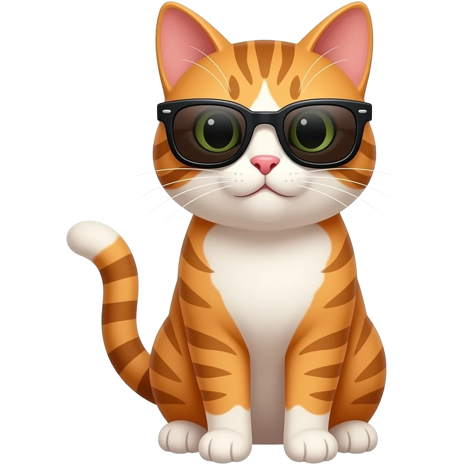 Cat wearing sunglasses emoji