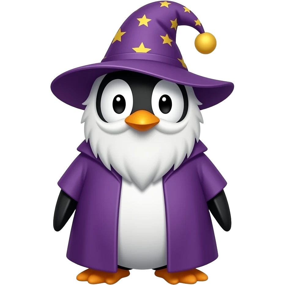 Penguin Wizard emoji