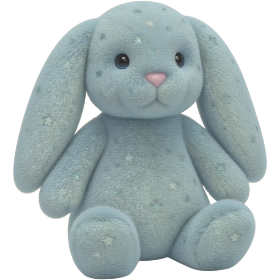 Light blue starry light blue magical bunny jellycat emoji