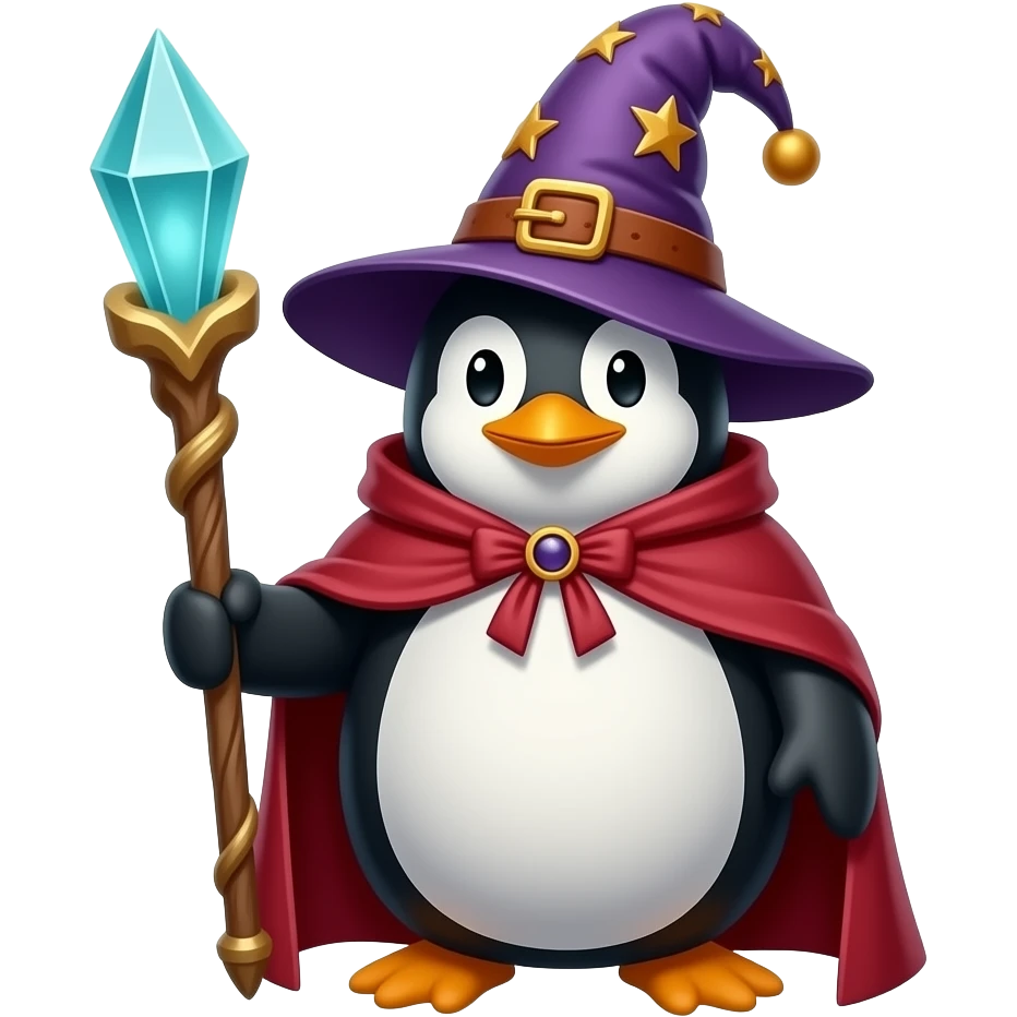 Penguin Wizard emoji